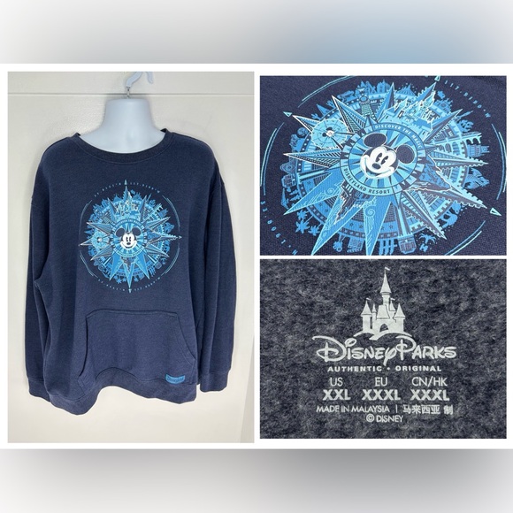 Walt Disney World Sweatshirt Size‎ XXL Mickey Mouse Pullover Magic Kingdom - Picture 1 of 15